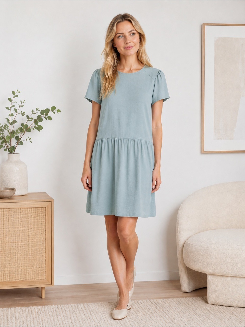 Naïf Montreal UMA NEW crepe drop waist dress Large Minimalist Modern Canadian